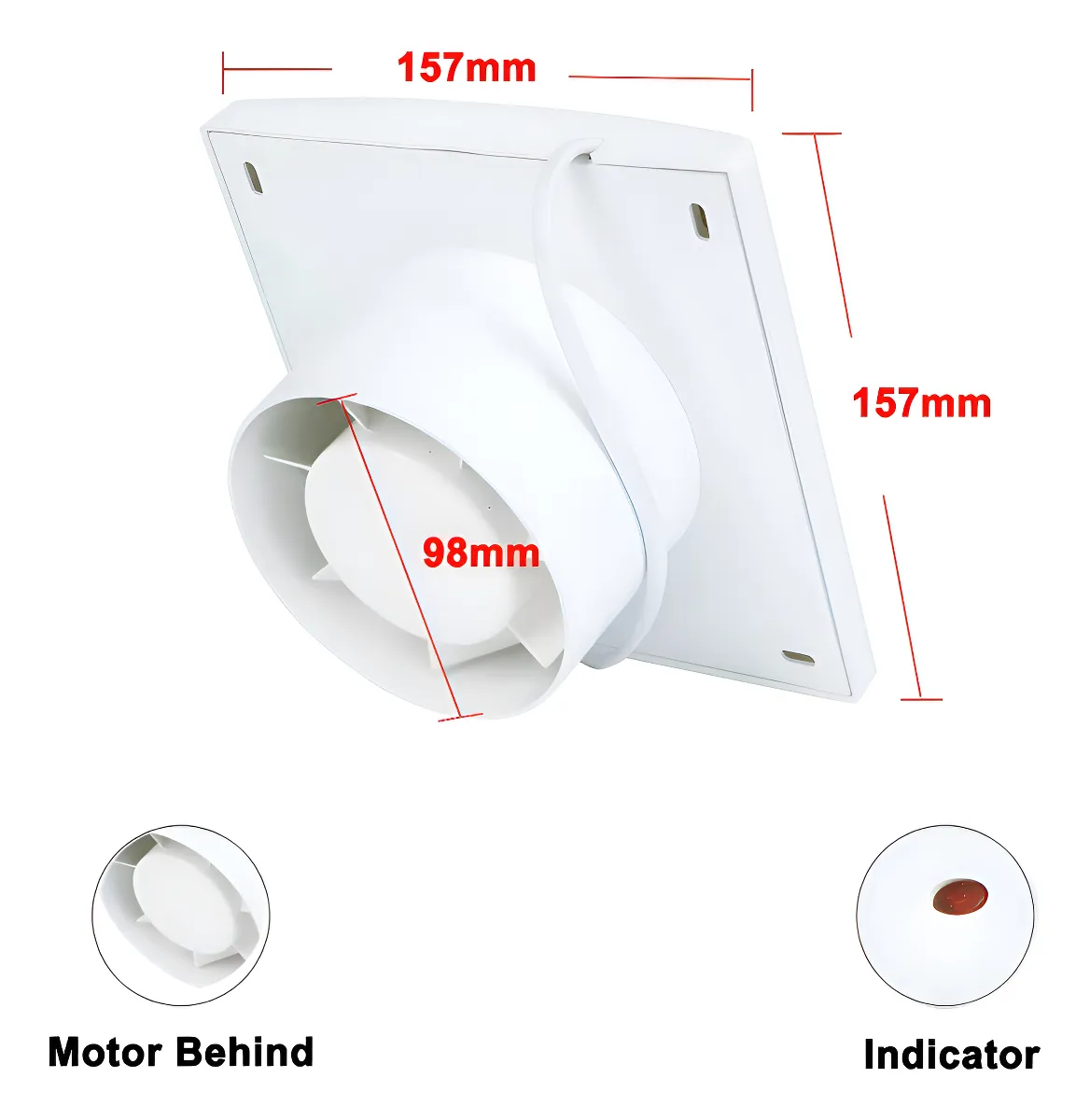 EXTRACTOR 4" CON REJILLA BLANCO - Image 2