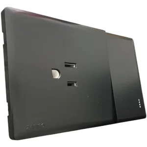 INTERRUPTOR + TOMA LINEA URBANO NEGRO