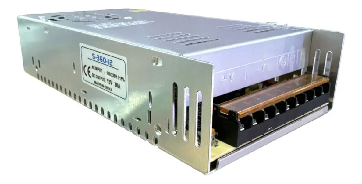 Fuente De Poder Metálica 12v 40 Amp Adaptador Para Cinta Led