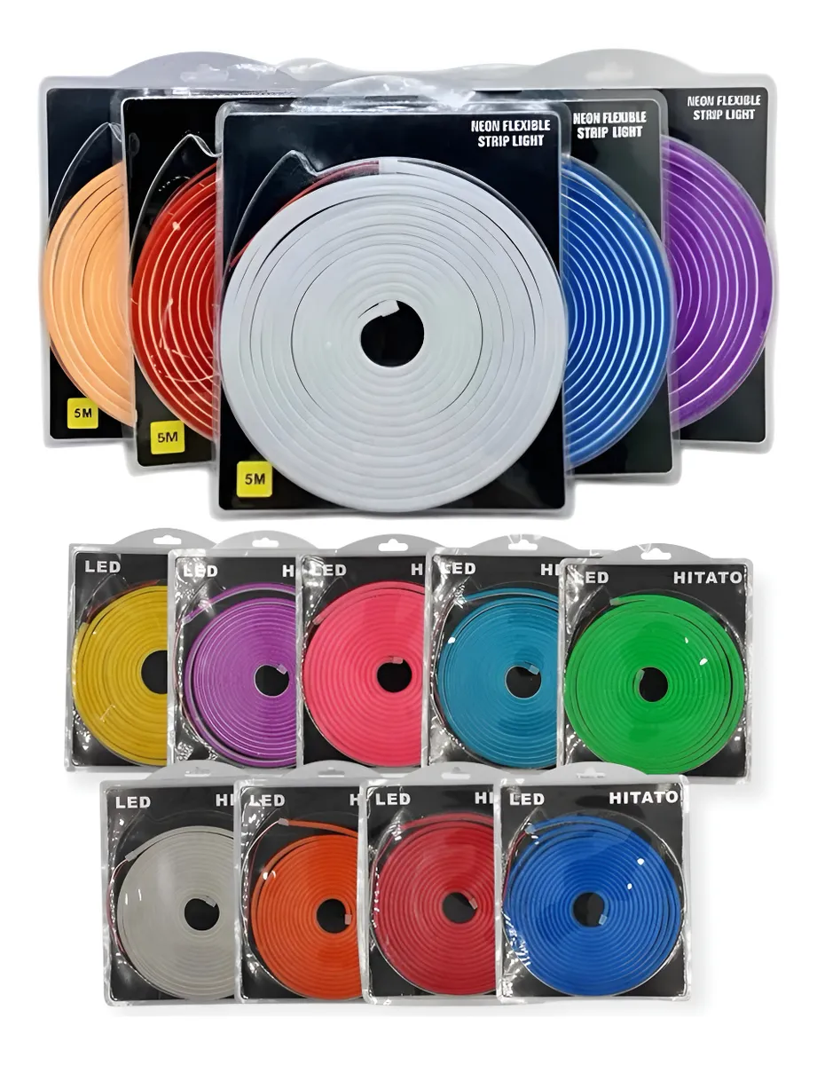Neon Flex 110v Rollo X5 Mts 6mm Corte 10 Cm No Requiere Adp