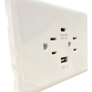 TOMA USB + C LINEA DIAMANTE BLANCO