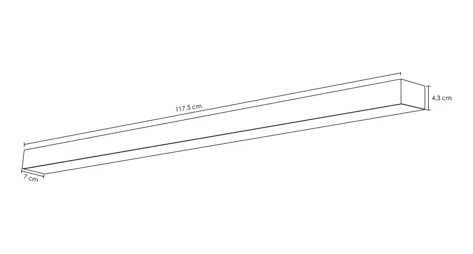 Lampara Lineal De Techo Colgante Color Cálido Neutro - Image 3