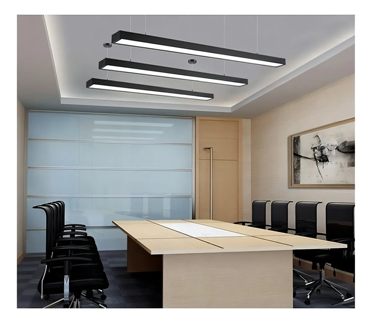 Lampara Lineal De Techo Colgante Color Cálido Neutro - Image 2