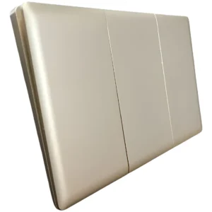 INTERRUPTOR TRIPLE LINEA ARENA DORADO