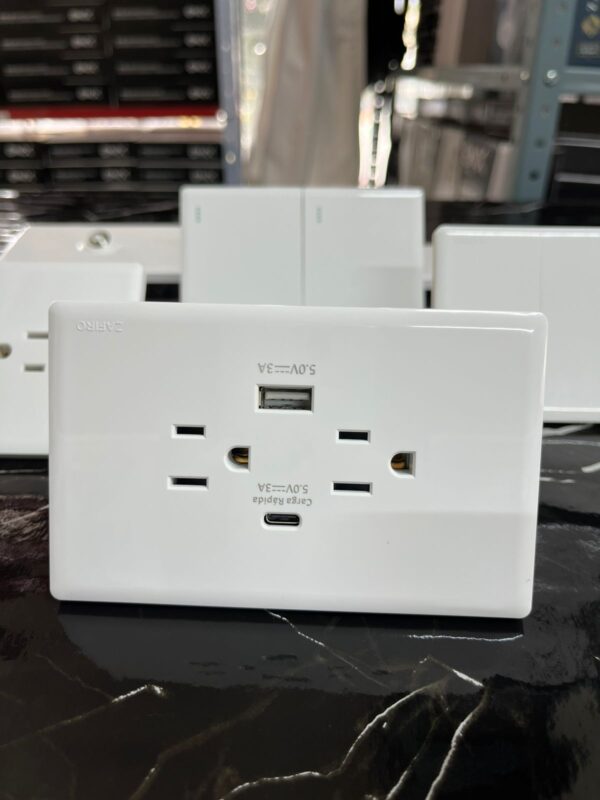 TOMA USB + C LINEA DIAMANTE BLANCO - Image 2