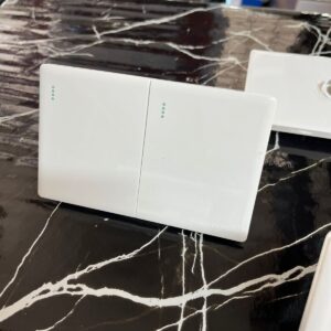 INTERRUPTOR DOBLE LINEA DIAMANTE BLANCO
