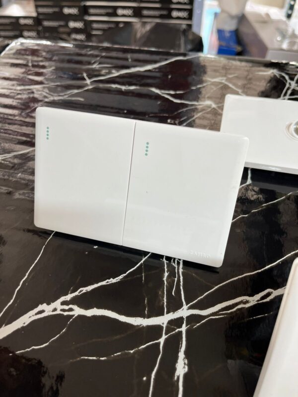 INTERRUPTOR DOBLE LINEA DIAMANTE BLANCO