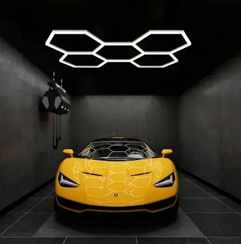 Hexagono 44cm luz blanca