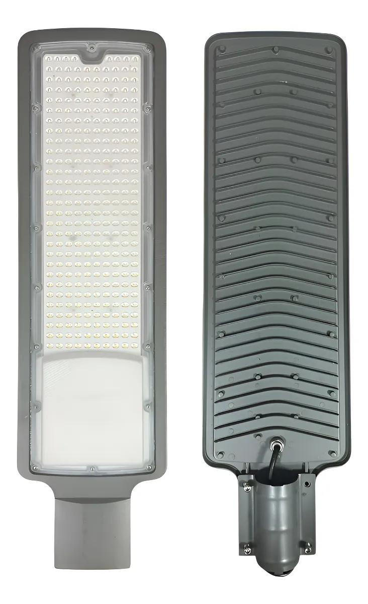 Lámpara Led Alumbrado Publico 200w Sin Fotocelda Gris Oscuro Blanco Cálido