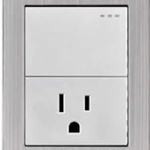 TOMA + INTERRUPTOR INOX